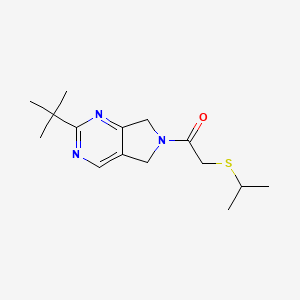molecular formula C15H23N3OS B5305717 2-tert-butyl-6-[(isopropylthio)acetyl]-6,7-dihydro-5H-pyrrolo[3,4-d]pyrimidine 