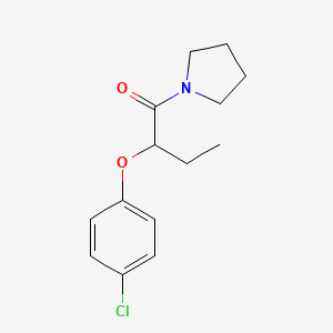 molecular formula C14H18ClNO2 B5305729 1-[2-(4-chlorophenoxy)butanoyl]pyrrolidine 