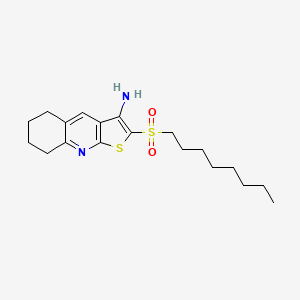 molecular formula C19H28N2O2S2 B5305741 2-(octylsulfonyl)-5,6,7,8-tetrahydrothieno[2,3-b]quinolin-3-amine 