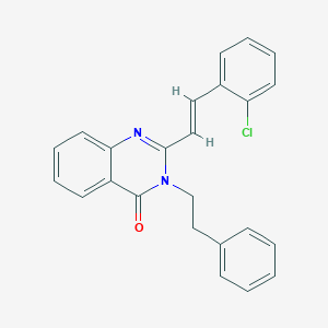 molecular formula C24H19ClN2O B5305783 2-[2-(2-chlorophenyl)vinyl]-3-(2-phenylethyl)-4(3H)-quinazolinone 