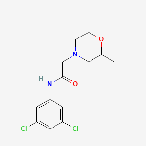 molecular formula C14H18Cl2N2O2 B5305797 N-(3,5-dichlorophenyl)-2-(2,6-dimethyl-4-morpholinyl)acetamide 