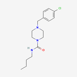 molecular formula C16H24ClN3O B5305802 N-butyl-4-(4-chlorobenzyl)-1-piperazinecarboxamide 