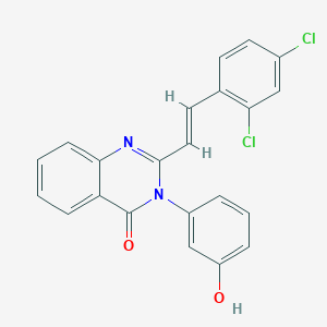 molecular formula C22H14Cl2N2O2 B5305815 2-[2-(2,4-dichlorophenyl)vinyl]-3-(3-hydroxyphenyl)-4(3H)-quinazolinone 