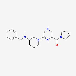 molecular formula C22H29N5O B5305832 N-benzyl-N-methyl-1-[6-(1-pyrrolidinylcarbonyl)-2-pyrazinyl]-3-piperidinamine 