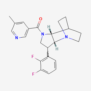 molecular formula C22H23F2N3O B5305849 (3R*,3aR*,7aR*)-3-(2,3-difluorophenyl)-1-[(5-methylpyridin-3-yl)carbonyl]octahydro-4,7-ethanopyrrolo[3,2-b]pyridine 