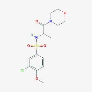 molecular formula C14H19ClN2O5S B5305905 3-chloro-4-methoxy-N-[1-methyl-2-(4-morpholinyl)-2-oxoethyl]benzenesulfonamide 