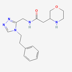 2-(3-morpholinyl)-N-{[4-(2-phenylethyl)-4H-1,2,4-triazol-3-yl]methyl}acetamide hydrochloride