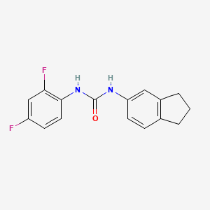 molecular formula C16H14F2N2O B5305948 N-(2,4-difluorophenyl)-N'-(2,3-dihydro-1H-inden-5-yl)urea 