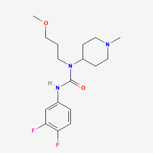 molecular formula C17H25F2N3O2 B5305960 N'-(3,4-difluorophenyl)-N-(3-methoxypropyl)-N-(1-methyl-4-piperidinyl)urea 