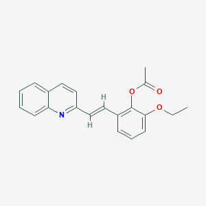 2-ethoxy-6-[2-(2-quinolinyl)vinyl]phenyl acetate