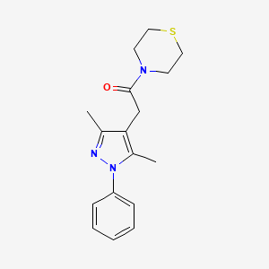 4-[(3,5-dimethyl-1-phenyl-1H-pyrazol-4-yl)acetyl]thiomorpholine