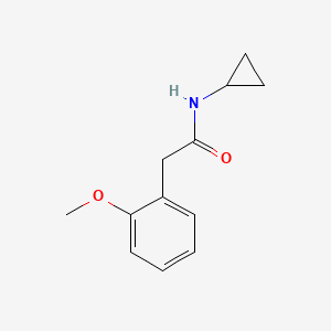 molecular formula C12H15NO2 B5306034 N-cyclopropyl-2-(2-methoxyphenyl)acetamide 