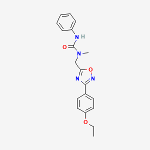 molecular formula C19H20N4O3 B5306047 N-{[3-(4-ethoxyphenyl)-1,2,4-oxadiazol-5-yl]methyl}-N-methyl-N'-phenylurea 