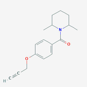 molecular formula C17H21NO2 B5306060 2,6-dimethyl-1-[4-(2-propyn-1-yloxy)benzoyl]piperidine 