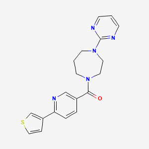 molecular formula C19H19N5OS B5306063 1-pyrimidin-2-yl-4-{[6-(3-thienyl)pyridin-3-yl]carbonyl}-1,4-diazepane 