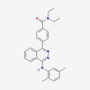 molecular formula C27H28N4O B5306075 4-{4-[(2,5-dimethylphenyl)amino]-1-phthalazinyl}-N,N-diethylbenzamide 