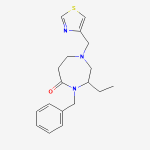 4-benzyl-3-ethyl-1-(1,3-thiazol-4-ylmethyl)-1,4-diazepan-5-one