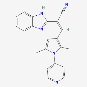 2-(1H-benzimidazol-2-yl)-3-[2,5-dimethyl-1-(4-pyridinyl)-1H-pyrrol-3-yl]acrylonitrile