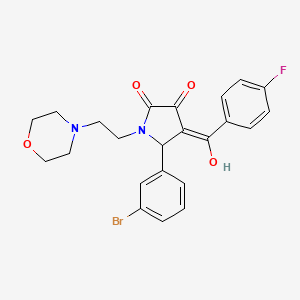 molecular formula C23H22BrFN2O4 B5306125 5-(3-bromophenyl)-4-(4-fluorobenzoyl)-3-hydroxy-1-[2-(4-morpholinyl)ethyl]-1,5-dihydro-2H-pyrrol-2-one 