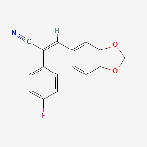 3-(1,3-benzodioxol-5-yl)-2-(4-fluorophenyl)acrylonitrile