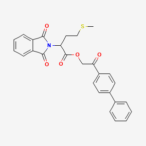 2-(4-biphenylyl)-2-oxoethyl 2-(1,3-dioxo-1,3-dihydro-2H-isoindol-2-yl)-4-(methylthio)butanoate