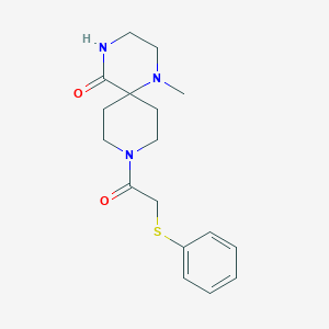 1-methyl-9-[(phenylthio)acetyl]-1,4,9-triazaspiro[5.5]undecan-5-one