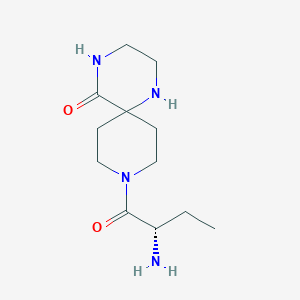 9-[(2S)-2-aminobutanoyl]-1,4,9-triazaspiro[5.5]undecan-5-one dihydrochloride