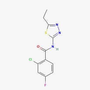 2-chloro-N-(5-ethyl-1,3,4-thiadiazol-2-yl)-4-fluorobenzamide