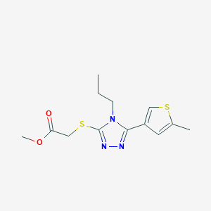 molecular formula C13H17N3O2S2 B5306247 methyl {[5-(5-methyl-3-thienyl)-4-propyl-4H-1,2,4-triazol-3-yl]thio}acetate 