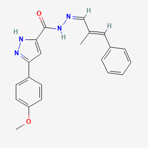 3-(4-methoxyphenyl)-N'-(2-methyl-3-phenyl-2-propen-1-ylidene)-1H-pyrazole-5-carbohydrazide