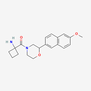 molecular formula C20H24N2O3 B5306277 (1-{[2-(6-methoxy-2-naphthyl)-4-morpholinyl]carbonyl}cyclobutyl)amine hydrochloride 