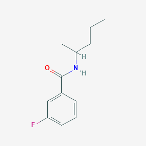 molecular formula C12H16FNO B5306286 3-fluoro-N-(1-methylbutyl)benzamide 