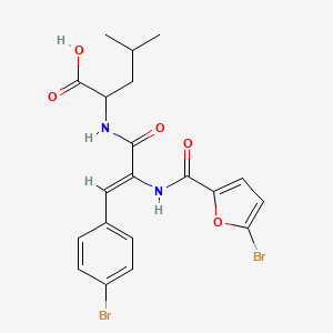 N-[2-[(5-bromo-2-furoyl)amino]-3-(4-bromophenyl)acryloyl]leucine