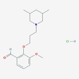 2-[3-(3,5-dimethyl-1-piperidinyl)propoxy]-3-methoxybenzaldehyde hydrochloride