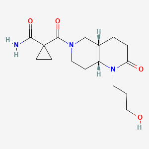 1-{[(4aS*,8aR*)-1-(3-hydroxypropyl)-2-oxooctahydro-1,6-naphthyridin-6(2H)-yl]carbonyl}cyclopropanecarboxamide