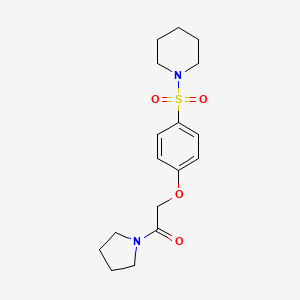 molecular formula C17H24N2O4S B5306341 1-({4-[2-oxo-2-(1-pyrrolidinyl)ethoxy]phenyl}sulfonyl)piperidine 