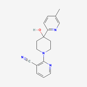 2-[4-hydroxy-4-(5-methylpyridin-2-yl)piperidin-1-yl]nicotinonitrile