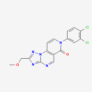 molecular formula C16H11Cl2N5O2 B5306360 7-(3,4-dichlorophenyl)-2-(methoxymethyl)pyrido[3,4-e][1,2,4]triazolo[1,5-a]pyrimidin-6(7H)-one 