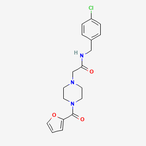 molecular formula C18H20ClN3O3 B5306364 N-(4-chlorobenzyl)-2-[4-(2-furoyl)-1-piperazinyl]acetamide 