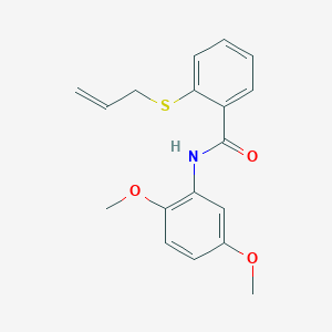 molecular formula C18H19NO3S B5306372 2-(allylthio)-N-(2,5-dimethoxyphenyl)benzamide 