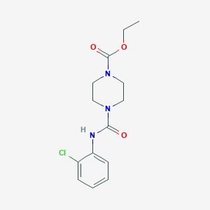 molecular formula C14H18ClN3O3 B5306380 ethyl 4-{[(2-chlorophenyl)amino]carbonyl}-1-piperazinecarboxylate 