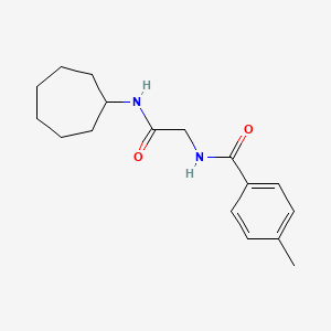 molecular formula C17H24N2O2 B5306391 N-[2-(cycloheptylamino)-2-oxoethyl]-4-methylbenzamide 