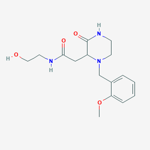 N-(2-hydroxyethyl)-2-[1-(2-methoxybenzyl)-3-oxo-2-piperazinyl]acetamide