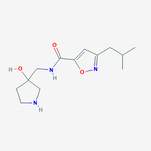 molecular formula C13H21N3O3 B5306426 N-[(3-hydroxy-3-pyrrolidinyl)methyl]-3-isobutyl-5-isoxazolecarboxamide 