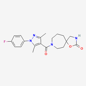 8-{[1-(4-fluorophenyl)-3,5-dimethyl-1H-pyrazol-4-yl]carbonyl}-1-oxa-3,8-diazaspiro[4.6]undecan-2-one