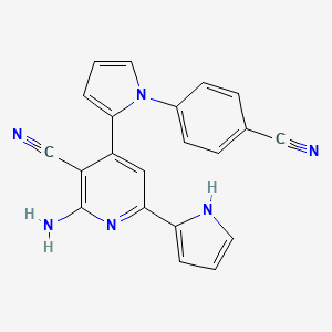 2-amino-4-[1-(4-cyanophenyl)-1H-pyrrol-2-yl]-6-(1H-pyrrol-2-yl)nicotinonitrile