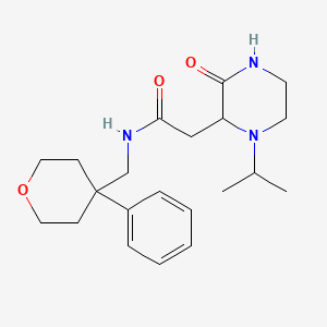 2-(1-isopropyl-3-oxo-2-piperazinyl)-N-[(4-phenyltetrahydro-2H-pyran-4-yl)methyl]acetamide