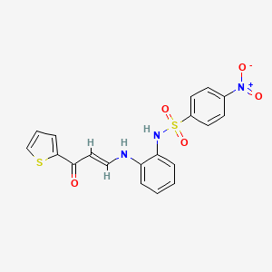 4-nitro-N-(2-{[3-oxo-3-(2-thienyl)-1-propen-1-yl]amino}phenyl)benzenesulfonamide