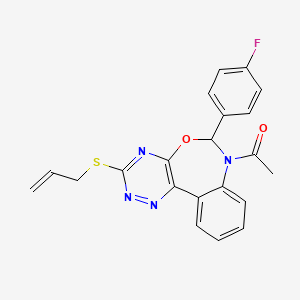 7-acetyl-3-(allylthio)-6-(4-fluorophenyl)-6,7-dihydro[1,2,4]triazino[5,6-d][3,1]benzoxazepine