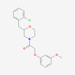 molecular formula C20H22ClNO4 B5306465 2-(2-chlorobenzyl)-4-[(3-methoxyphenoxy)acetyl]morpholine 